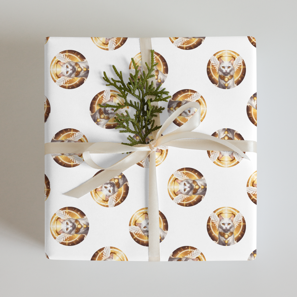 PugMug Custom White Companion Cat Wrapping Paper